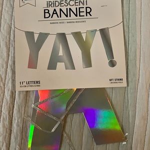 NIP Lot of Yay cake topper & banner 🎈🎂